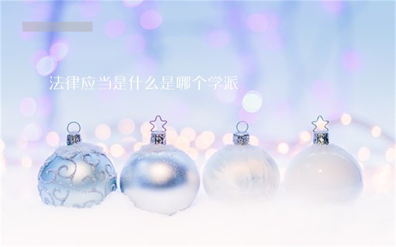 法律应当是什么是哪个学派 法律应当是什么是哪个学派