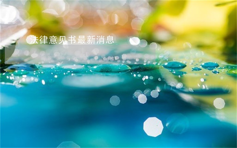 法律意见书最新消息