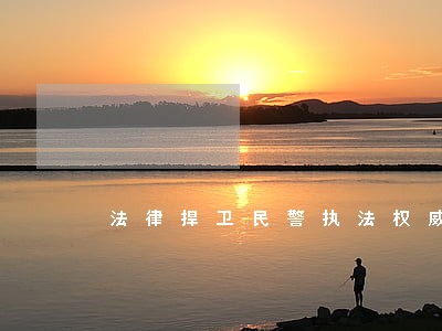 法律捍卫民警执法权威 法律捍卫民警执法权威