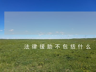 法律援助不包括什么