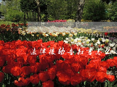 法律援助告知书怎么写 法律援助告知书怎么写