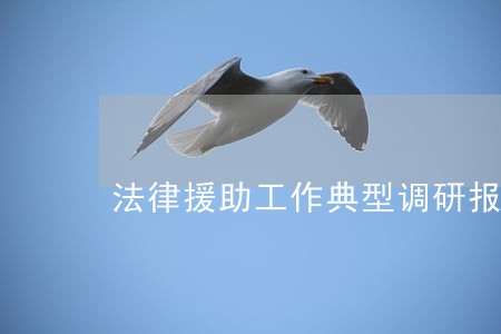 法律援助工作典型调研报告