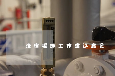 法律援助工作建议意见