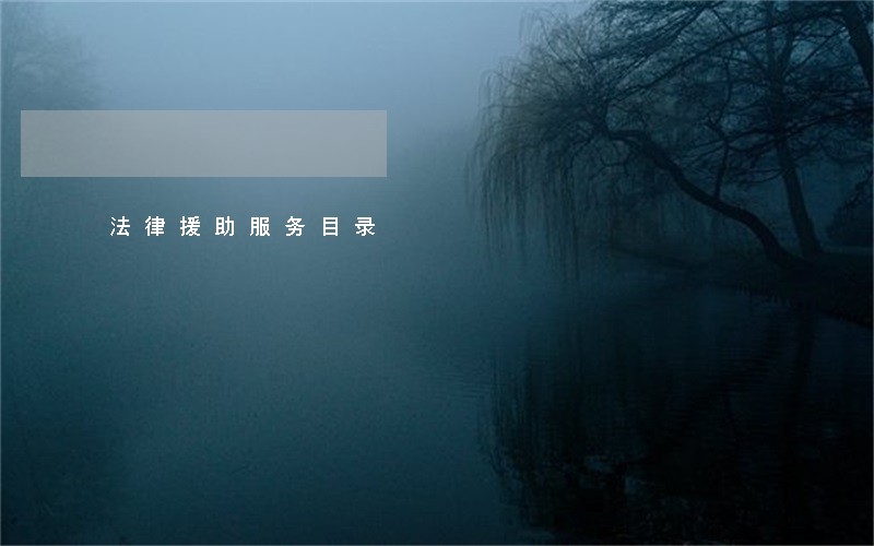 法律援助服务目录 法律援助服务目录