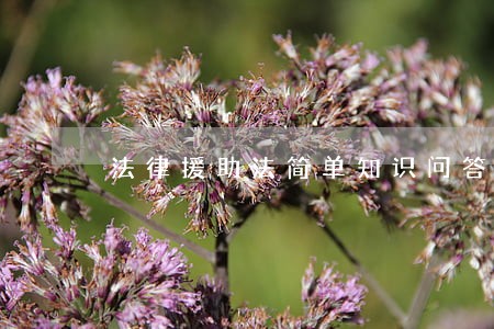 法律援助法简单知识问答 法律援助法简单知识问答