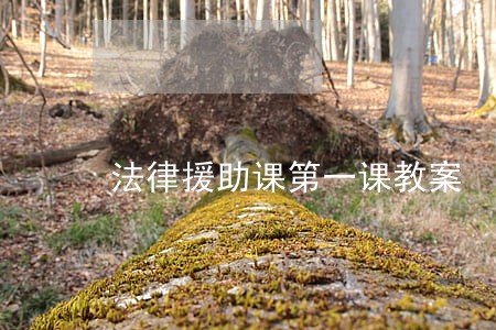 法律援助课第一课教案 法律援助课第一课教案