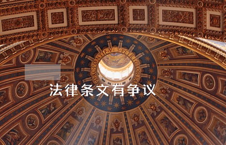 法律条文有争议 法律条文有争议