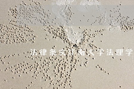 法律条文江南大学法理学 法律条文江南大学法理学
