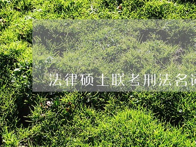 法律硕士联考刑法名词解释 法律硕士联考刑法名词解释