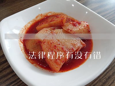 法律程序有没有错