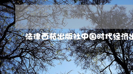法律西苑出版社中国时代经济出版社