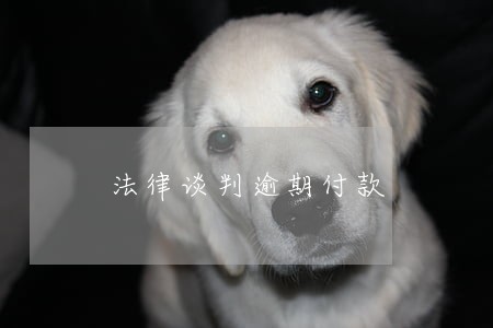 法律谈判逾期付款 法律谈判逾期付款