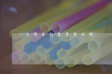 法律面前需要有证据 法律面前需要有证据
