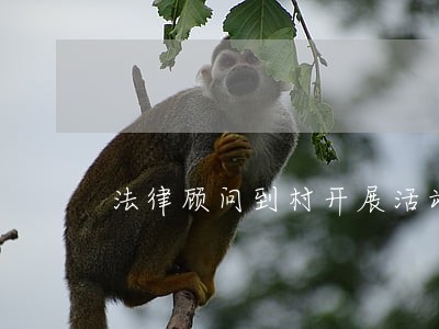 法律顾问到村开展活动 法律顾问到村开展活动