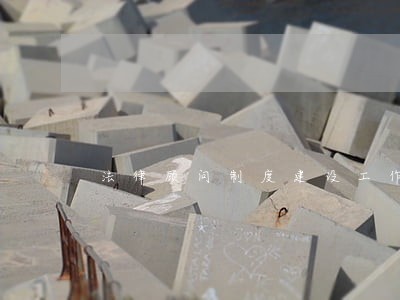 法律顾问制度建设工作自查