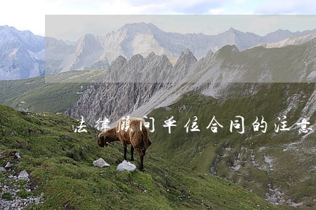 法律顾问单位合同的注意点
