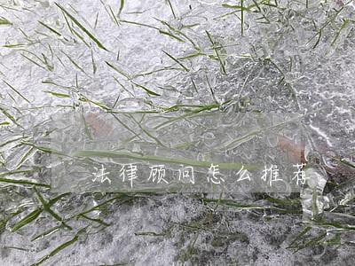 法律顾问怎么推荐 法律顾问怎么推荐