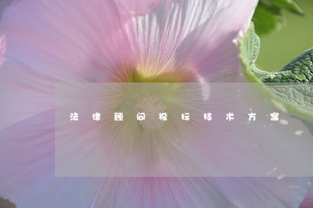 法律顾问投标技术方案 法律顾问投标技术方案