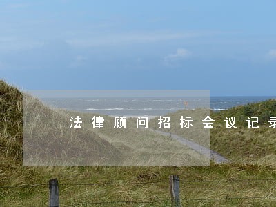 法律顾问招标会议记录 法律顾问招标会议记录