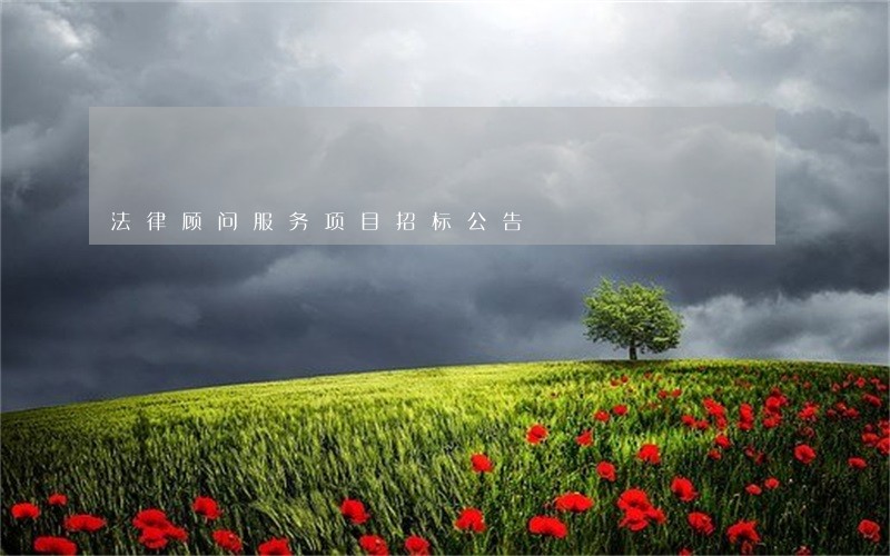 法律顾问服务项目招标公告 法律顾问服务项目招标公告