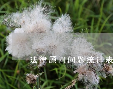 法律顾问问题统计表 法律顾问问题统计表