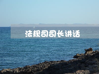 法规司司长讲话 法规司司长讲话