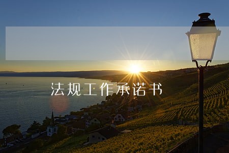 法规工作承诺书