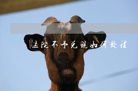 法院不予兑现如何处理