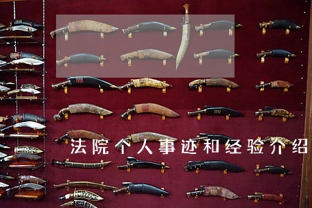 法院个人事迹和经验介绍 法院个人事迹和经验介绍