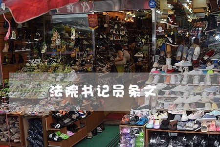 法院书记员条文