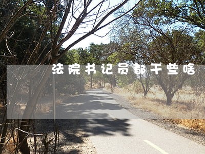 法院书记员都干些啥 法院书记员都干些啥