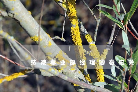法院事业部经理周春宏关于通达海