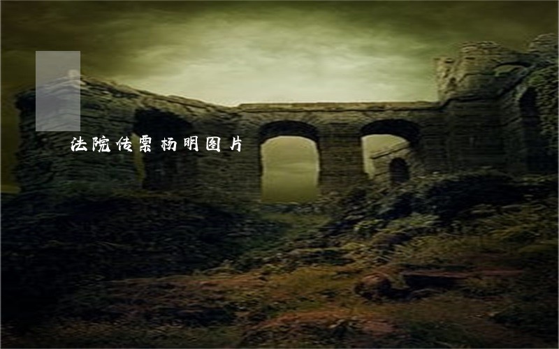 法院传票杨明图片 法院传票杨明图片