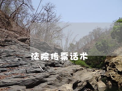 法院传票话术 法院传票话术