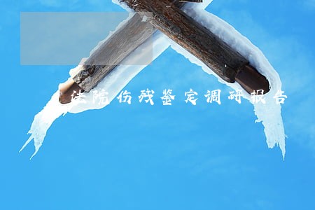 法院伤残鉴定调研报告 法院伤残鉴定调研报告