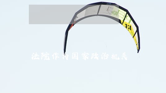 法院作为国家政治机关