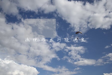 法院作出行政决定 法院作出行政决定