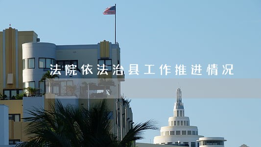 法院依法治县工作推进情况