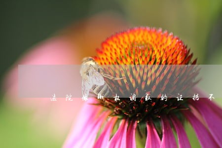 法院依职权调取的证据不用质证 法院依职权调取的证据不用质证