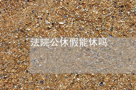法院公休假能休吗