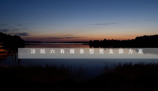 法院六有服务型党支部方案 法院六有服务型党支部方案