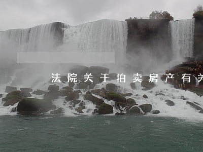 法院关于拍卖房产有关规定 法院关于拍卖房产有关规定