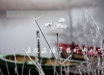 法院冻结了银行卡对方能取走吗 法院冻结了银行卡对方能取走吗