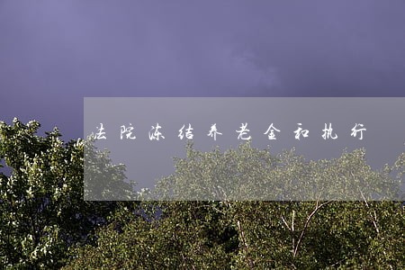 法院冻结养老金和执行