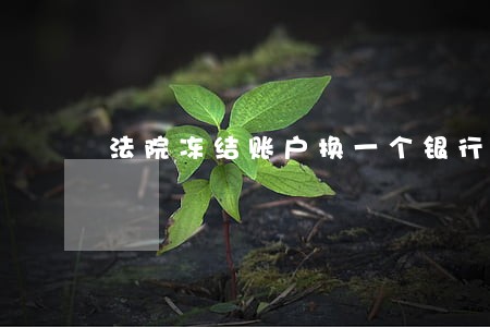 法院冻结账户换一个银行卡 法院冻结账户换一个银行卡