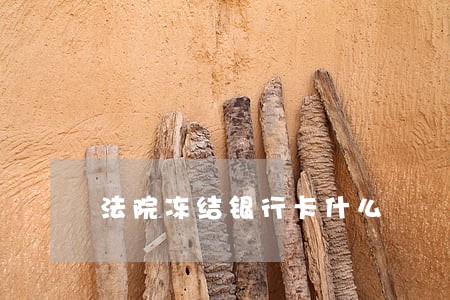 法院冻结银行卡什么 法院冻结银行卡什么