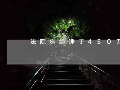法院冻结锤子450万元存款