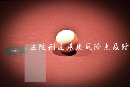 法院刑庭廉政风险点及防控措施