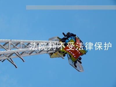 法院判不受法律保护 法院判不受法律保护