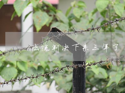 法院判决下来三年了 法院判决下来三年了